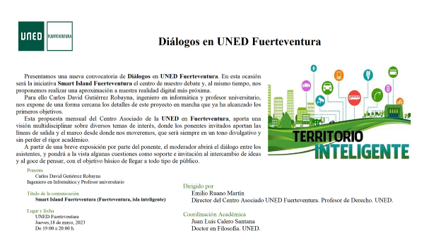 <b>Diálogos en la UNED Fuerteventura: Isla Inteligente - Fuerteventura<br></b>